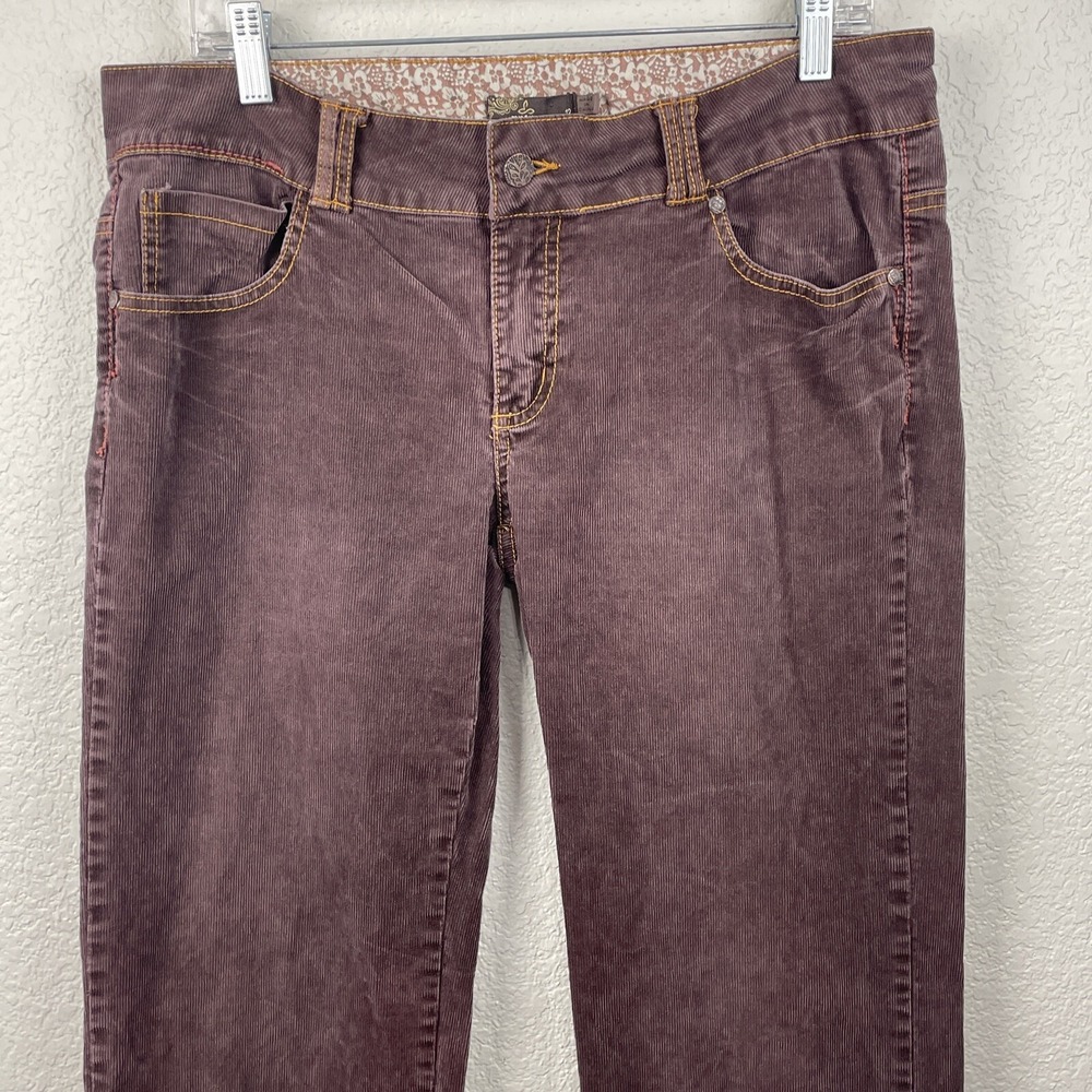 Prana Corduroy Pants Womens 12 Brown‎ Wide Leg Casual Outdoor Cabincore Y2K - Picture 3 of 12